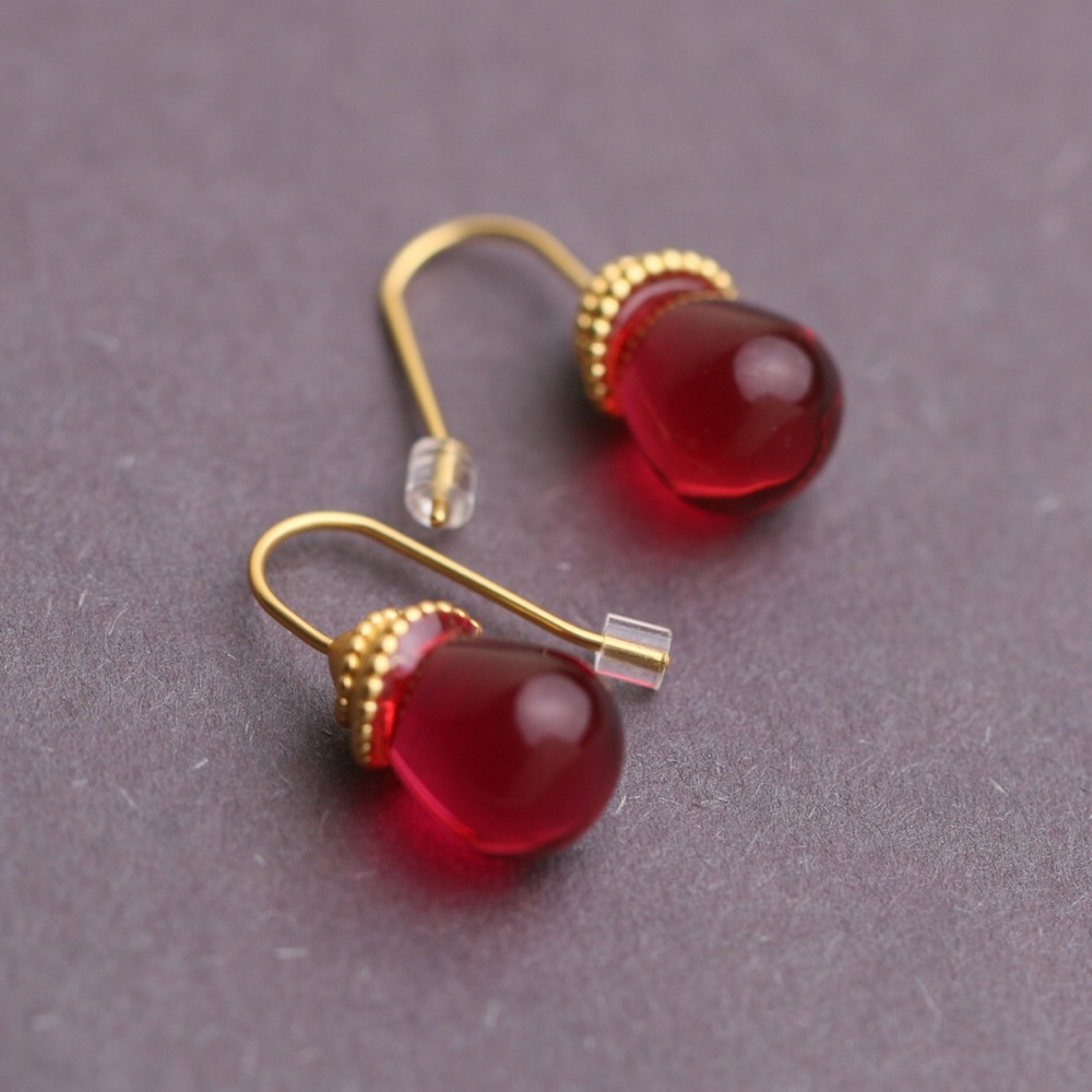 Julie Vos Gold and Pink Earrings - Picture 4 of 5